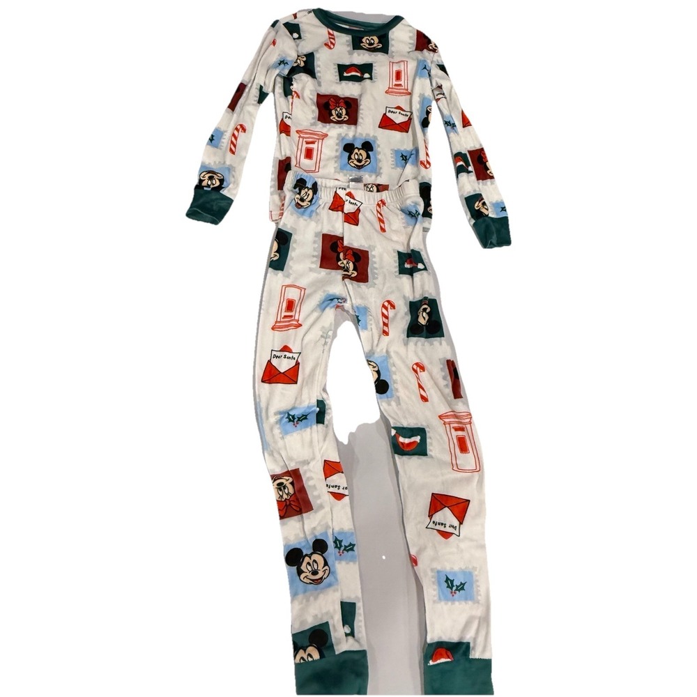 Disney Mickey & Minnie Fleece Pajama Set Size 10